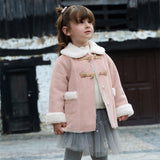 Dave&Bella Toddler Girls Purple Pink Outwear Mid-length Padded Coats