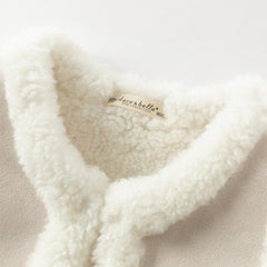 Dave&Bella Toddler Girls Elegant Grey Warm Plush Vests Tops