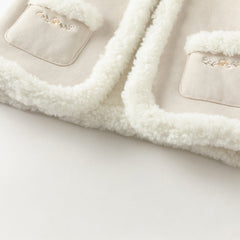 Dave&Bella Toddler Girls Elegant Grey Warm Plush Vests Tops