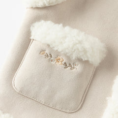 Dave&Bella Toddler Girls Elegant Grey Warm Plush Vests Tops