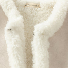 Dave&Bella Toddler Girls Elegant Grey Warm Plush Vests Tops