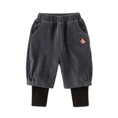 Dave&Bella Toddler Girls Autumn Sweet Fake-two-piece Design Leggings Pants
