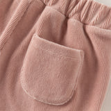 Dave&Bella Toddler Girls Sweet Fake-two-piece Design Pants