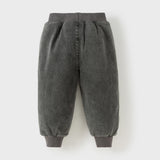 Dave&Bella Toddler Girls Casual Grey Warm Padded Jeans Pants