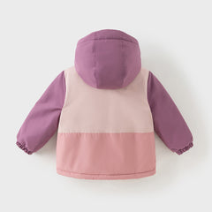 Dave&Bella Kids Girls/Boys Pink/Dark Blue Outwear Windproof Hooded Padded Coats