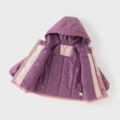 Dave&Bella Kids Girls/Boys Pink/Dark Blue Outwear Windproof Hooded Padded Coats