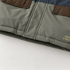 Dave&Bella Kids Girls/Boys Pink/Dark Blue Outwear Windproof Hooded Padded Coats