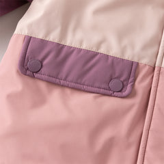 Dave&Bella Kids Girls/Boys Pink/Dark Blue Outwear Windproof Hooded Padded Coats