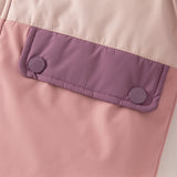 Dave&Bella Kids Girls/Boys Pink/Dark Blue Outwear Windproof Hooded Padded Coats