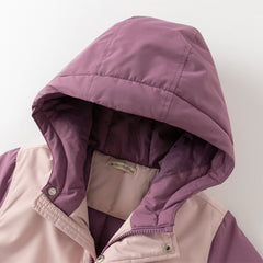 Dave&Bella Kids Girls/Boys Pink/Dark Blue Outwear Windproof Hooded Padded Coats