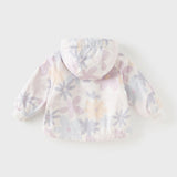 Dave&Bella Toddler Girls/Boys Playful Print Outwear Windproof Fleece-lined Hooded Coats