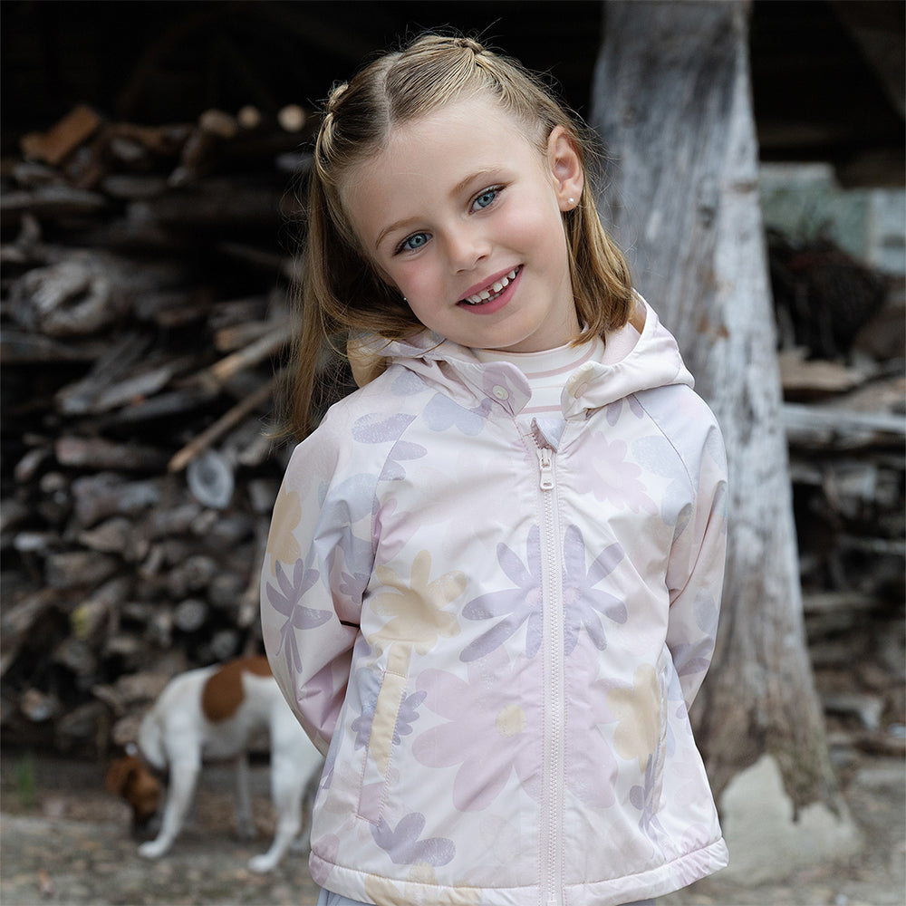 Dave&Bella Toddler Girls/Boys Playful Print Outwear Windproof Fleece-lined Hooded Coats