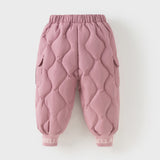 Dave&Bella Toddler Girls/Boys Winter Versatile Windproof Drawstring Warm Down Pants