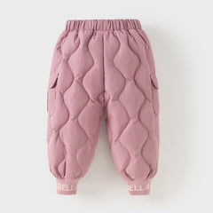 Dave&Bella Toddler Girls/Boys Winter Versatile Windproof Drawstring Warm Down Pants