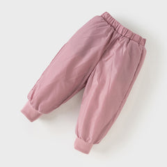 Dave&Bella Toddler Girls/Boys Winter Versatile Windproof Drawstring Warm Down Pants