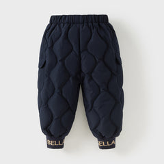 Dave&Bella Toddler Girls/Boys Winter Versatile Windproof Drawstring Warm Down Pants