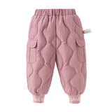 Dave&Bella Toddler Girls/Boys Winter Versatile Windproof Drawstring Warm Down Pants