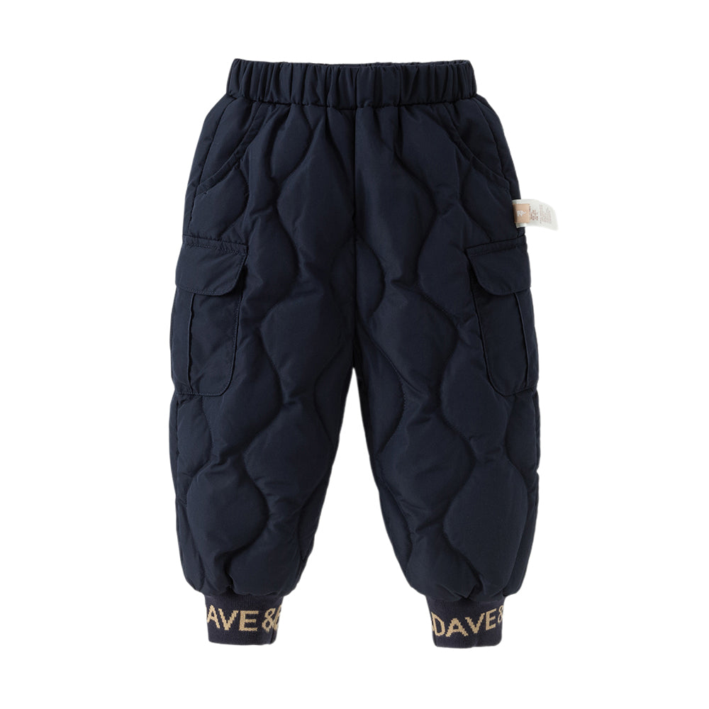 Dave&Bella Toddler Girls/Boys Winter Versatile Windproof Drawstring Warm Down Pants