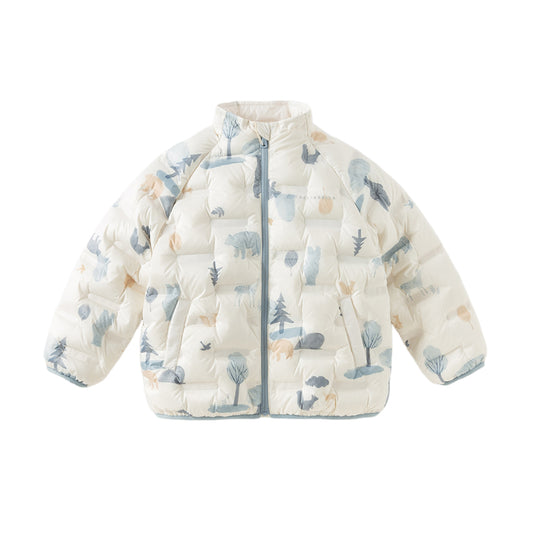 Dave&Bella Kids Girls/Boys Winter Multi-color&print Outwear Lightweight Down Puffer Jacket