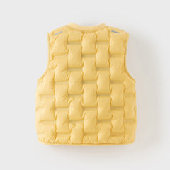 Dave&Bella Kids Girls/Boys Winter Cozy Multi-color&Print Sleeveless Down Vest Tops