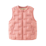 Dave&Bella Kids Girls/Boys Winter Cozy Multi-color&Print Sleeveless Down Vest Tops