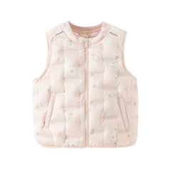 Dave&Bella Kids Girls/Boys Winter Cozy Multi-color&Print Sleeveless Down Vest Tops