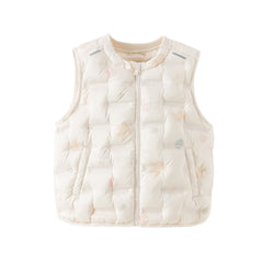Dave&Bella Kids Girls/Boys Winter Cozy Multi-color&Print Sleeveless Down Vest Tops