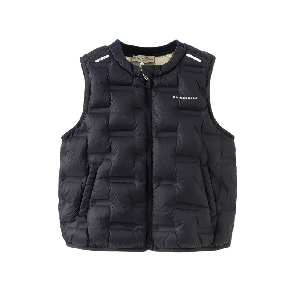 Dave&Bella Kids Girls/Boys Winter Cozy Multi-color&Print Sleeveless Down Vest Tops