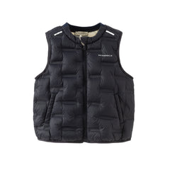 Dave&Bella Kids Girls/Boys Winter Cozy Multi-color&Print Sleeveless Down Vest Tops