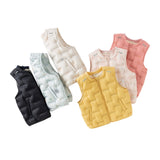Dave&Bella Kids Girls/Boys Winter Cozy Multi-color&Print Sleeveless Down Vest Tops