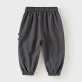 Dave&Bella Toddler Girls/Boys Winter Outdoor Purple/Grey Loose Drawstring Down Pants