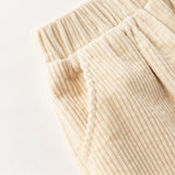 Dave&Bella Toddler Girls Casual Apricot/Grey Purple Soft Plush-lined Straight-leg Pants