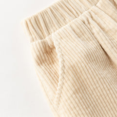 Dave&Bella Toddler Girls Casual Apricot/Grey Purple Soft Plush-lined Straight-leg Pants