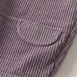Dave&Bella Toddler Girls Casual Apricot/Grey Purple Soft Plush-lined Straight-leg Pants