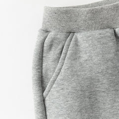Dave&Bella Toddler Girls Winter Cozy Plush-lined Drawstring Thermal Knit Pants