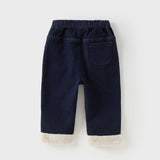 Dave&Bella Toddler Girls Sweet Denim Blue Straight Leg Long Jeans Pants