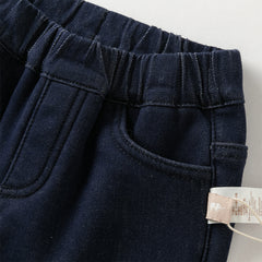 Dave&Bella Toddler Girls Winter Sweet Denim Blue Straight Leg Long Jeans Pants