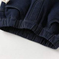 Dave&Bella Toddler Girls Winter Sweet Denim Blue Straight Leg Long Jeans Pants