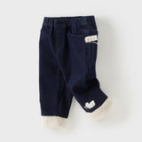 Dave&Bella Toddler Girls Sweet Denim Blue Straight Leg Long Jeans Pants