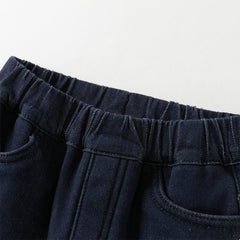 Dave&Bella Toddler Girls Winter Sweet Denim Blue Straight Leg Long Jeans Pants