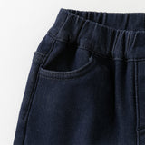 Dave&Bella Toddler Girls Sweet Denim Blue Straight Leg Long Jeans Pants
