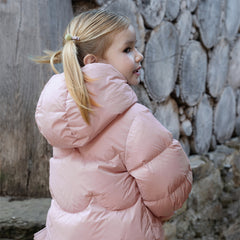 Dave&Bella Toddler Girls Winter Adorable Grey Purple Outwear Hooded Down Coats