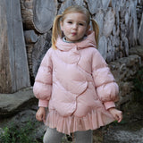 Dave&Bella Toddler Girls Winter Adorable Pink Outwear Hooded Down Coats