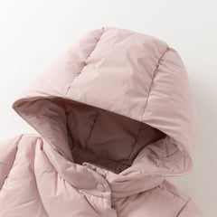 Dave&Bella Toddler Girls Winter Adorable Grey Purple Outwear Hooded Down Coats
