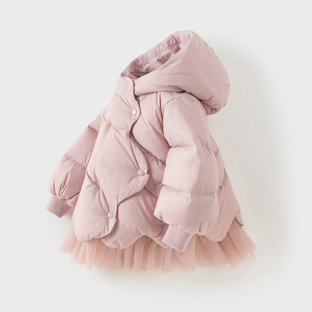 Dave&Bella Toddler Girls Winter Adorable Pink Outwear Hooded Down Coats