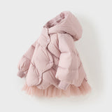Dave&Bella Toddler Girls Winter Adorable Pink Outwear Hooded Down Coats