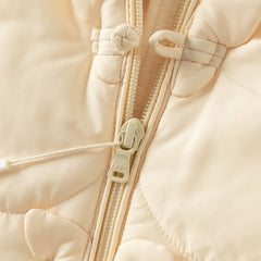 Dave&Bella Toddler Girls Cute Yellow Butterfly-Style Shawl-Collar Hooded Padded Coats