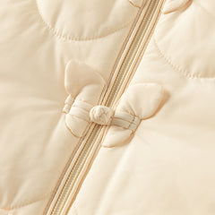 Dave&Bella Toddler Girls Cute Yellow Butterfly-Style Shawl-Collar Hooded Padded Coats