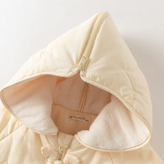 Dave&Bella Toddler Girls Cute Yellow Butterfly-Style Shawl-Collar Hooded Padded Coats