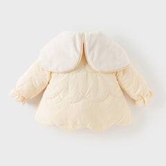 Dave&Bella Toddler Girls Cute Yellow Butterfly-Style Shawl-Collar Hooded Padded Coats